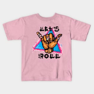 Let's Roll 8-Bit Hang Loose Hand Kids T-Shirt